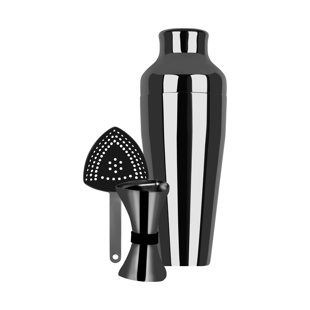 Cocktail Set 3pc Gunmetal