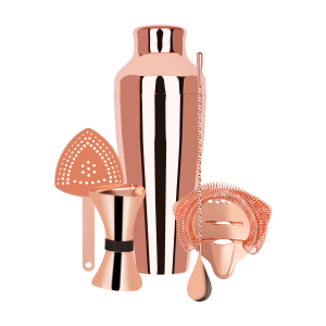 Cocktail Set 5pc Rose Gold