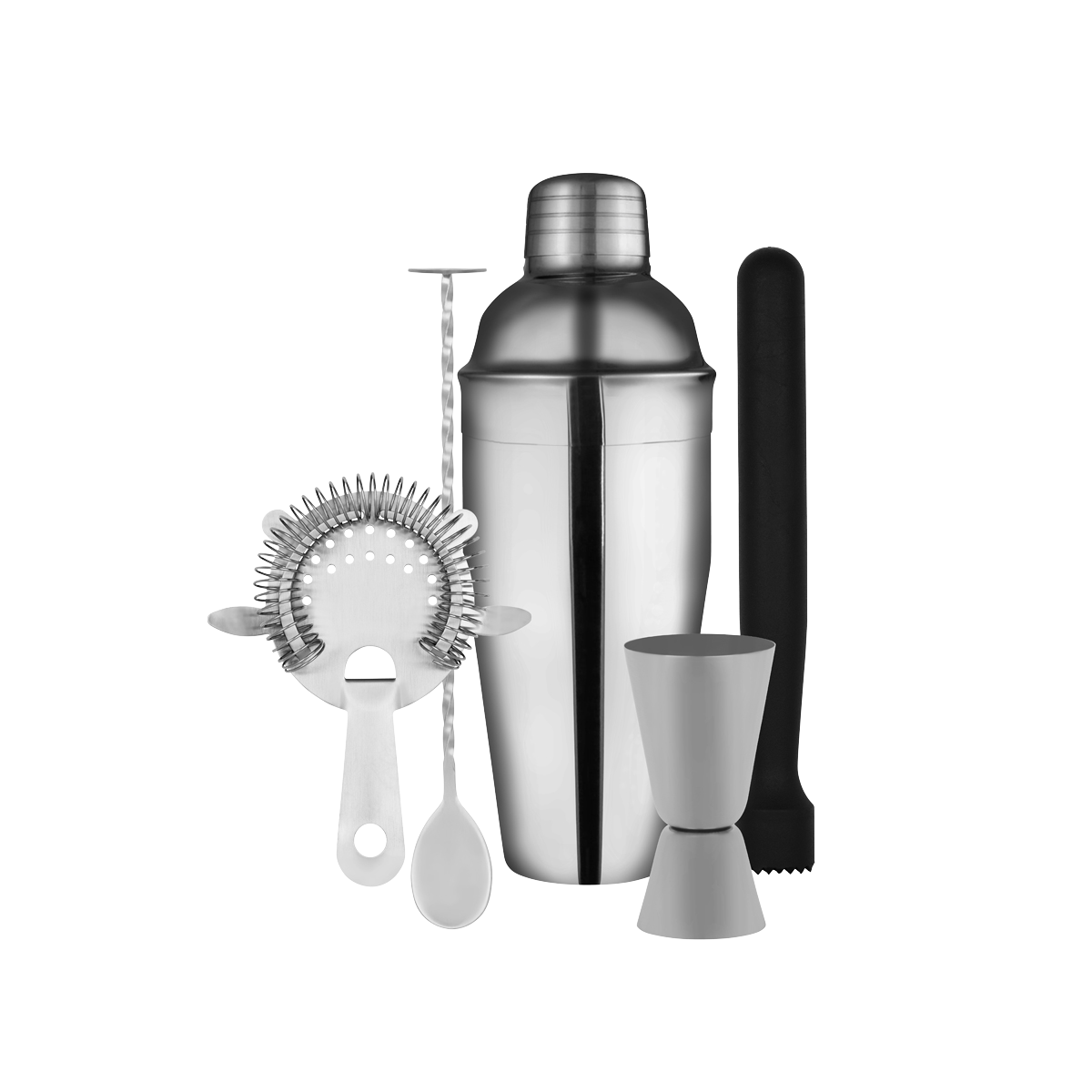 Cocktail Set 5pc Stainless Steel Gift Set