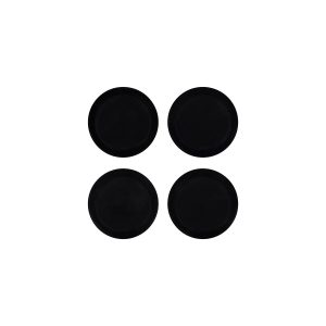 Round Coaster Black Marble 4pc Set 100x15mm