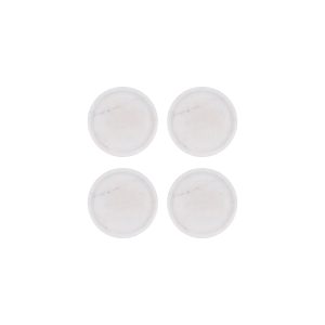 Round Coaster White Marble 4pc Set 100x15mm