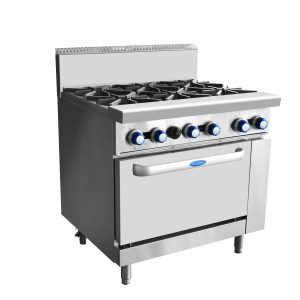 COOKRITE 6 BURNERS WITH OVEN LPG AT80G6B-O-LPG