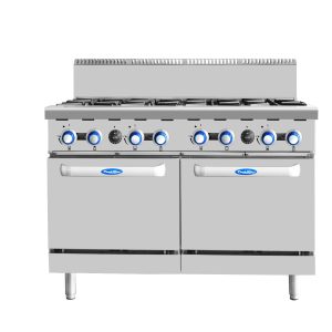 COOKRITE 8 BURNERS WITH OVEN NG AT80G8B-O-NG