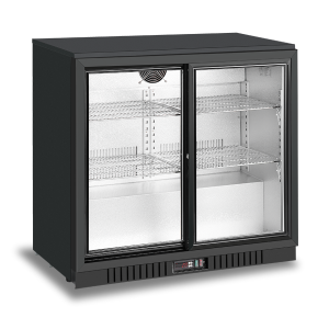 2 sliding doors back bar cooler