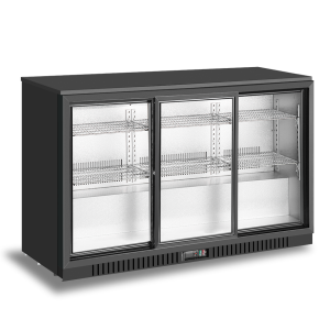 3 sliding doors back bar cooler