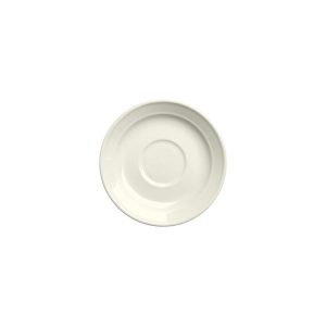 Duraceram Ivory Double Ridge Saucer