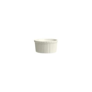 Duraceram Ivory Souffle Dish - Ribbed