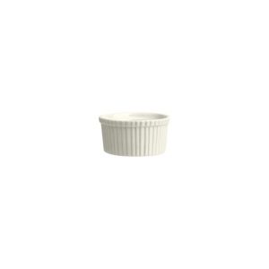 Duraceram Ivory Souffle Dish - Ribbed