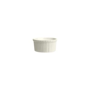 Duraceram Ivory Souffle Dish - Ribbed
