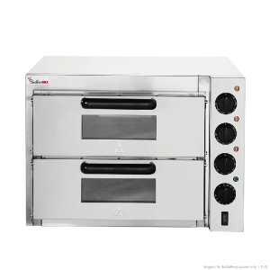 BakerMax Compact Countertop Double Deck Electric Pizza Oven EP-2T/15