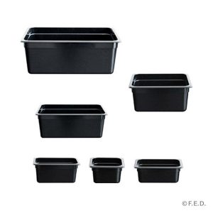 Modular System Black Poly Gastronorm Pan 1/6 GN × 65 mm - JW-P162B