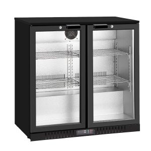 Thermaster Under Bench double Heated Glass Doors Bar Cooler with heater switch - LG-208TD