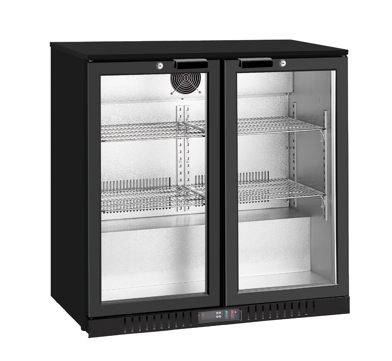 Thermaster Under Bench double Heated Glass Doors Bar Cooler with heater switch - LG-208TD