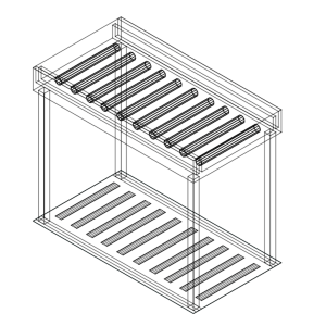 Fagor Stainless Steel Rolling Table for 4 Baskets MR4C