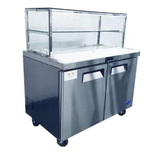 ATOSA 2 DOOR SANDWICH BAR WITH GLASS CANOPY 1225MM MSF8302G