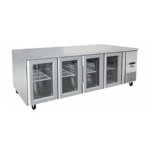 GLASS FOUR DOOR COOLING FRIDGE TABLE 2230 MM EPF3741