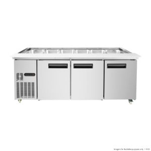 Thermaster Three Door Cold Bench Salad Station 6x1/1 GN Pans PG210FA-XB