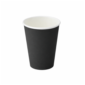 PakMax BLACK 8oz 90mm Single Layer Hot Paper Cup - SLHPC-90-8BK