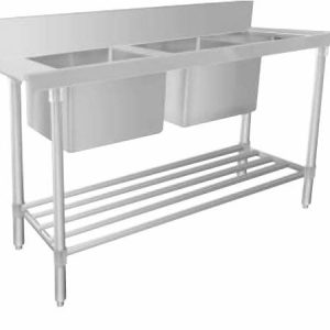 MIXRITE STAINLESS STEEL DISHWASHER DOUBLE INLET SINK WSS27165R