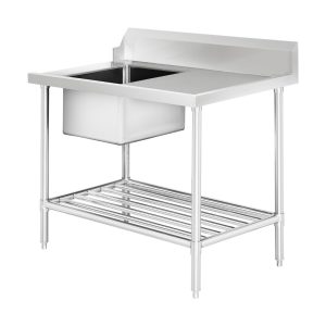 Left Inlet Single Sink Dishwasher Bench SSBD7-1200L/A