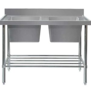 MIXRITE DOUBLE SINK BENCH W1800 X D700 X H900 SS2718R