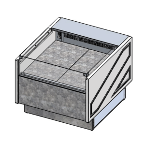 Tecnodom Square Deli, Poultry & Meat Display Add On Units 900mm Depth Storage Surface - TDMR-0910SELF