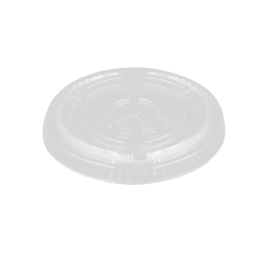 PakMax 78mm PET Cold Paper Cups Flat Lids - CCFL-78C-PET-LID