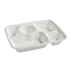 PakMax Sugarcane 5-Compartment Lunch Tray - LT-51