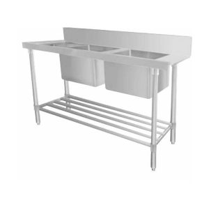 MIXRITE STAINLESS STEEL DISHWASHER DOUBLE INLET SINK 4 WSS26165L
